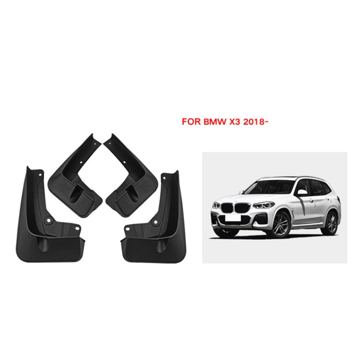 For BMW X3 2018-2023 4pcs/Set Car Auto Soft Plastic Splash Flaps Fender Guard - Mudguards by PMC TechLife | Online Shopping South Africa | PMC TechLife | Buy Now Pay Later Mobicred
