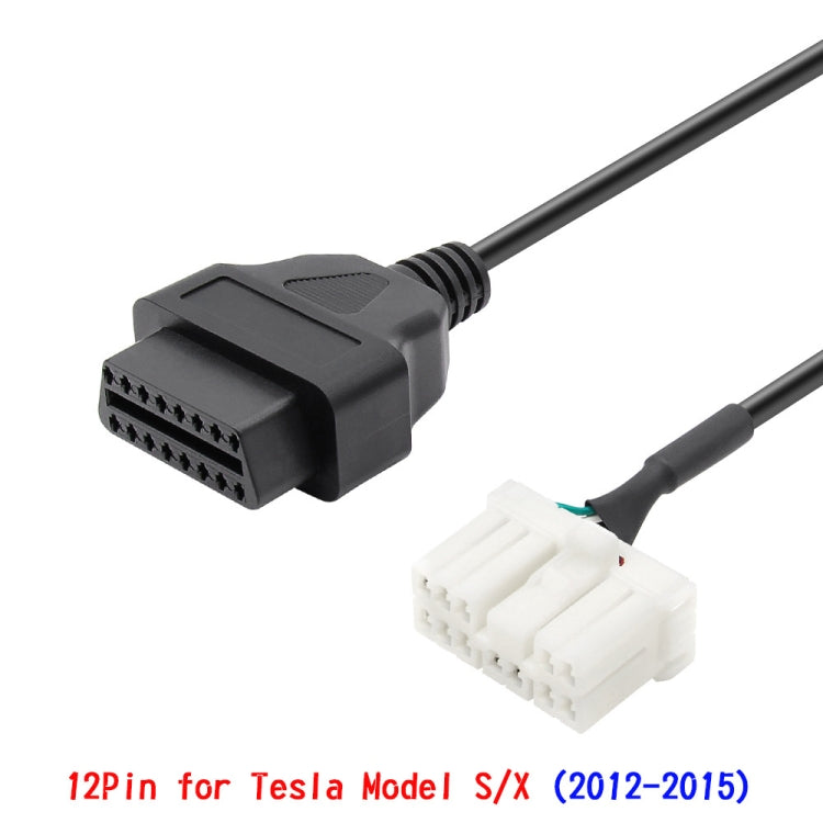 For Tesla Model X / S 2012-2015 OBDII to 12 Pin OBD Adapter Cable - Cables & Connectors by PMC TechLife | Online Shopping South Africa | PMC TechLife | Buy Now Pay Later Mobicred