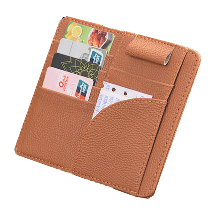 Car Multifunctional Sun Visor Card Holder Bill Storage Card Bag (Orange) - Stowing Tidying by PMC TechLife | Online Shopping South Africa | PMC TechLife | Buy Now Pay Later Mobicred