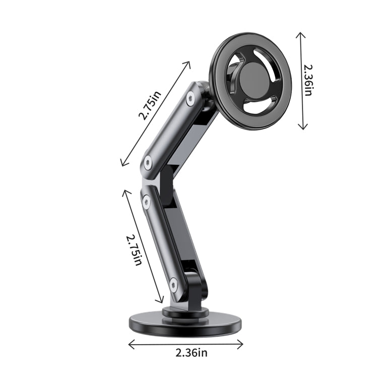 LK-CDD13 Car Multi-angle Adjustable MagSafe Magnetic Holder (Silver) - free shipping - PMC TechLife - Order now!