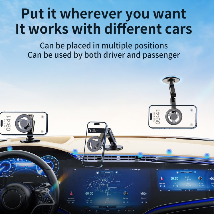 LK-CDD13 Car Multi-angle Adjustable MagSafe Magnetic Holder (Silver) - free shipping - PMC TechLife - Order now!