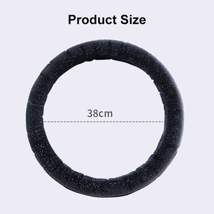 Round Style Car Universal Self Heating Plush Warm Anti-skid Steering Wheel Cover, Diameter: 38cm (Black) - Steering Wheel Accessories by PMC TechLife | Online Shopping South Africa | PMC TechLife | Buy Now Pay Later Mobicred