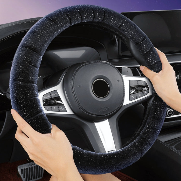 Round Style Car Universal Self Heating Plush Warm Anti-skid Steering Wheel Cover, Diameter: 38cm (Grey) - Steering Wheel Accessories by PMC TechLife | Online Shopping South Africa | PMC TechLife | Buy Now Pay Later Mobicred