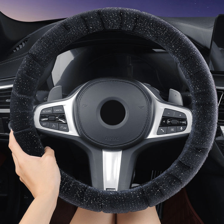 Round Style Car Universal Self Heating Plush Warm Anti-skid Steering Wheel Cover, Diameter: 38cm (Grey) - Steering Wheel Accessories by PMC TechLife | Online Shopping South Africa | PMC TechLife | Buy Now Pay Later Mobicred