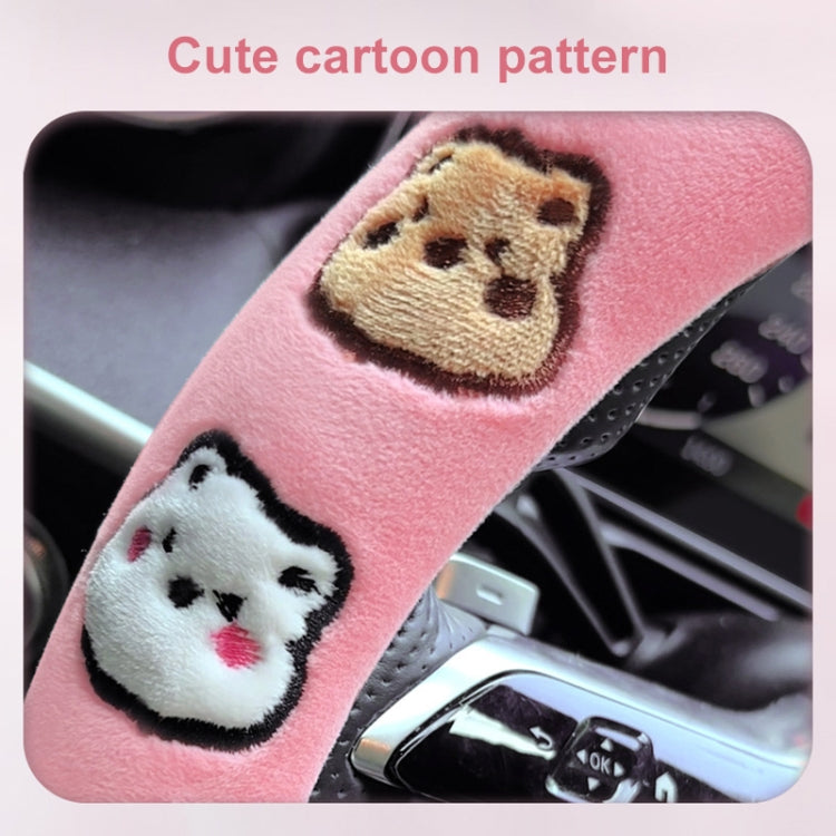 Round Style Car Universal Cartoon Pattern Plush Warm Anti-skid Steering Wheel Cover, Diameter: 38cm (Grey) - Steering Wheel Accessories by PMC TechLife | Online Shopping South Africa | PMC TechLife | Buy Now Pay Later Mobicred