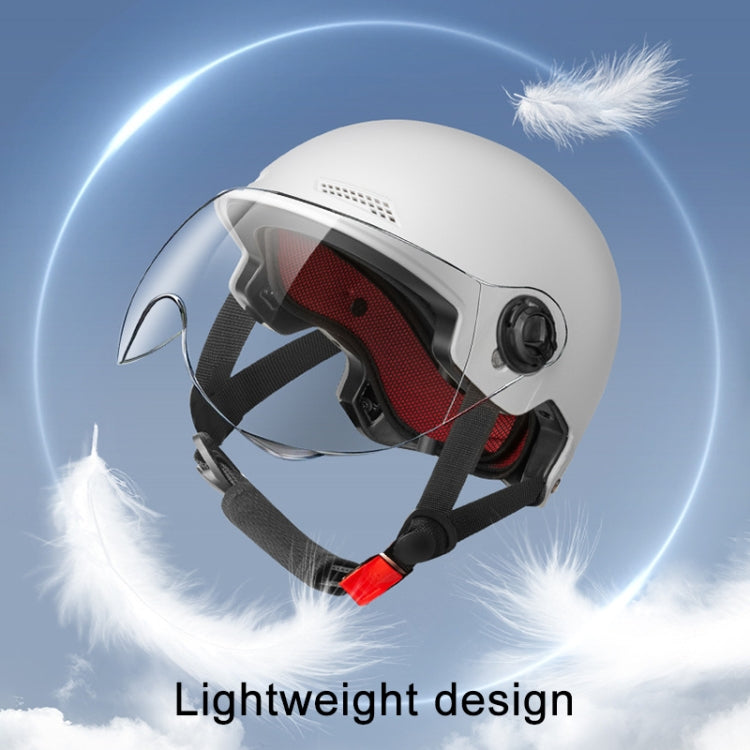 BY-1292 Unisex Motorcycle Frosted Protective Short Mirror Half Helmet (Black) - Helmets by PMC TechLife | Online Shopping South Africa | PMC TechLife | Buy Now Pay Later Mobicred