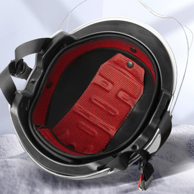 BY-1292 Unisex Motorcycle Frosted Protective Short Mirror Half Helmet (White) - Helmets by PMC TechLife | Online Shopping South Africa | PMC TechLife | Buy Now Pay Later Mobicred