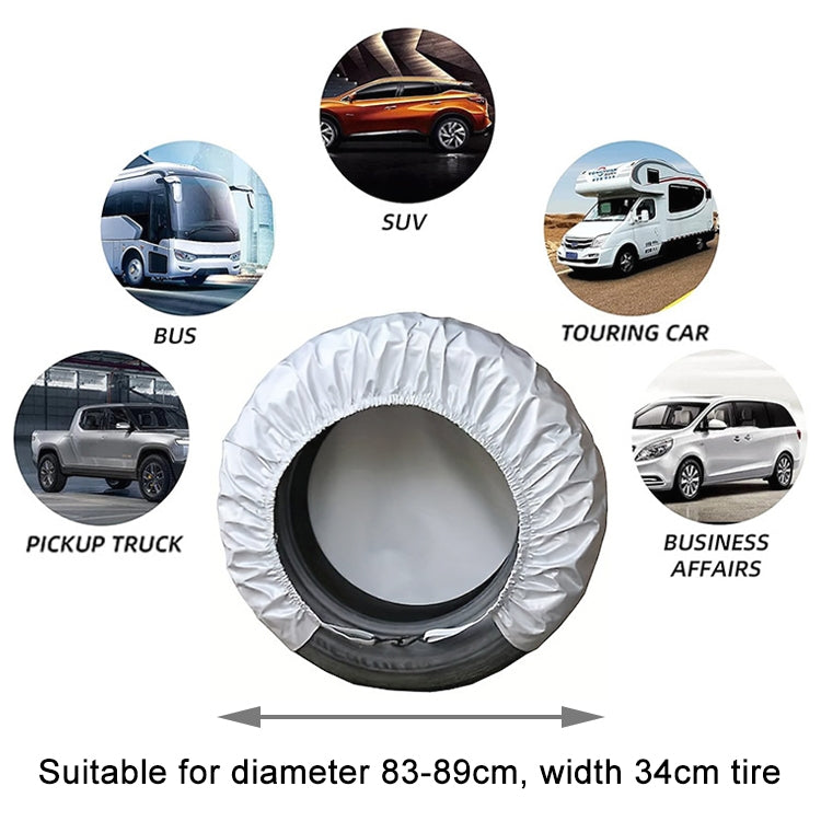 4pcs / Set Car Tire 420D Oxford Cloth Protective Cover, Diameter: 83-89cm, Width: 34cm - Window Foils & Solar Protection by PMC TechLife | Online Shopping South Africa | PMC TechLife | Buy Now Pay Later Mobicred