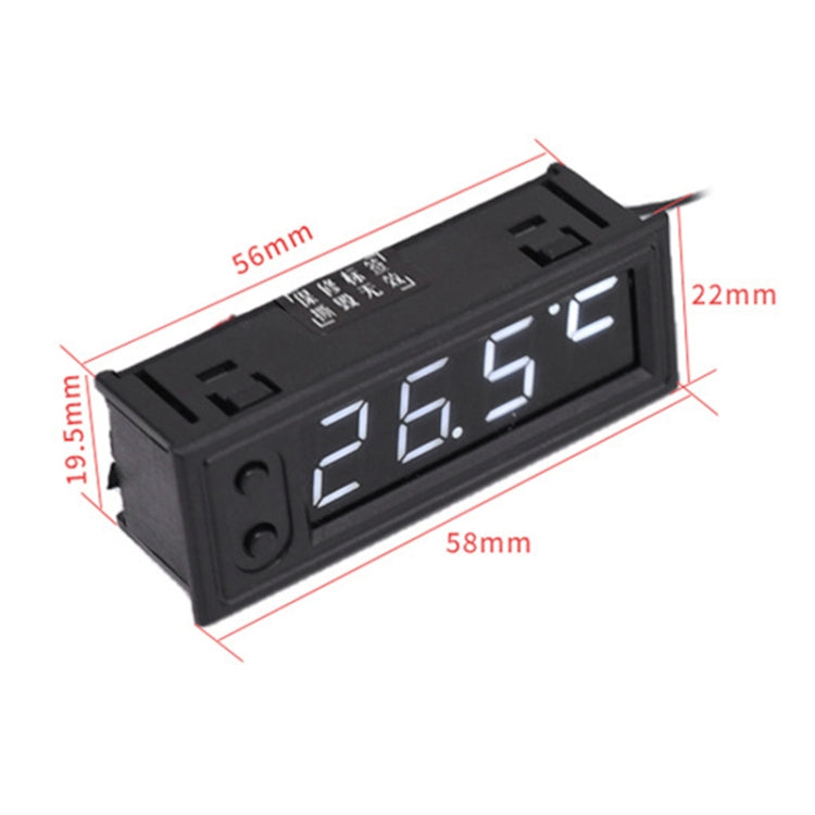3 in 1 DC5-50V Car High-precision Electronic LED Luminous Clock + Thermometer + Voltmeter (Blue) - Clocks & Car Meters by PMC TechLife | Online Shopping South Africa | PMC TechLife | Buy Now Pay Later Mobicred