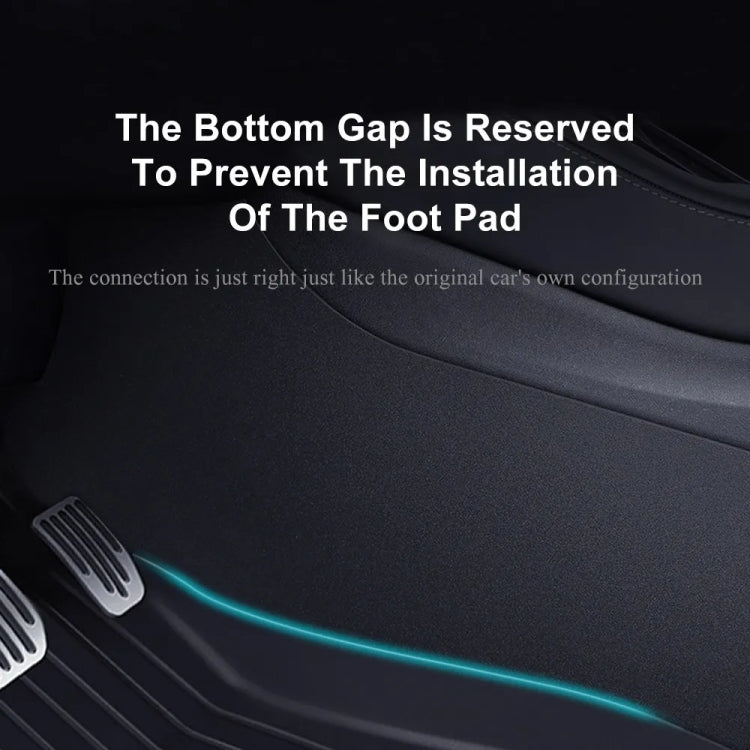 For Tesla Model Y 2pcs / Set Car Center Console Inside Leather Anti-kick Pad - Car Interior Mouldings by PMC TechLife | Online Shopping South Africa | PMC TechLife | Buy Now Pay Later Mobicred