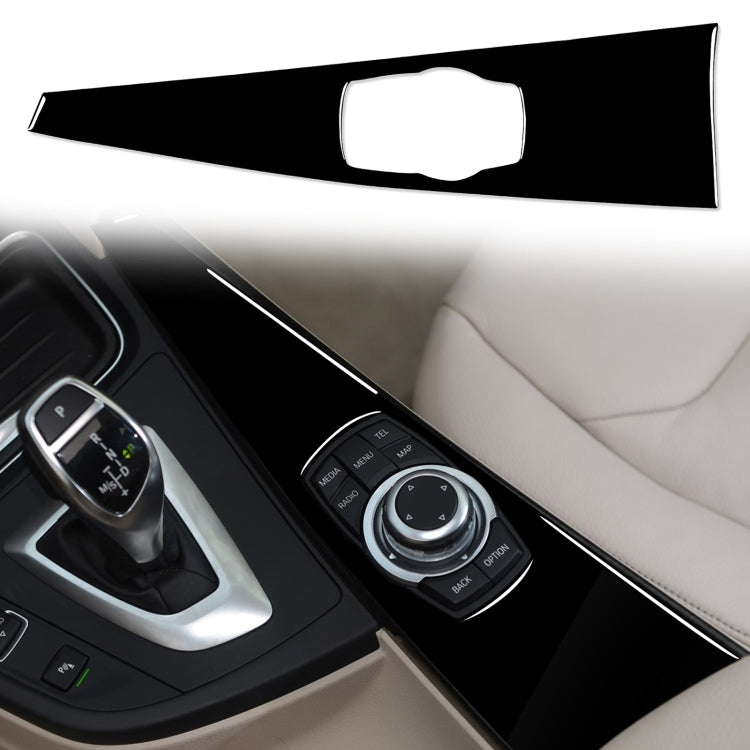 Car Left Drive Multimedia Panel Decorative Sticker for BMW Series 3 F30 2013-2018 / Series 3GT F34 2014-2018 / Series 4 F33 F34 F36 2014-2018(Black) - Car Interior Mouldings by PMC TechLife | Online Shopping South Africa | PMC TechLife | Buy Now Pay Later Mobicred