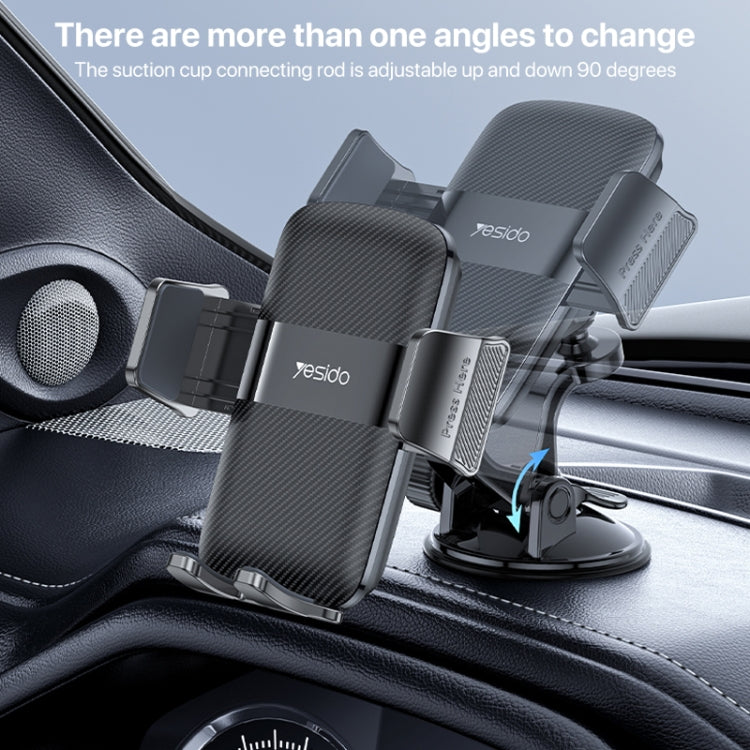 Yesido C175 Mini Suction Cup Type Mechanical Phone Clip Car Holder - Universal Car Holders by Yesido | Online Shopping South Africa | PMC TechLife | Buy Now Pay Later Mobicred