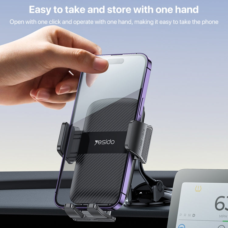Yesido C175 Mini Suction Cup Type Mechanical Phone Clip Car Holder - Universal Car Holders by Yesido | Online Shopping South Africa | PMC TechLife | Buy Now Pay Later Mobicred