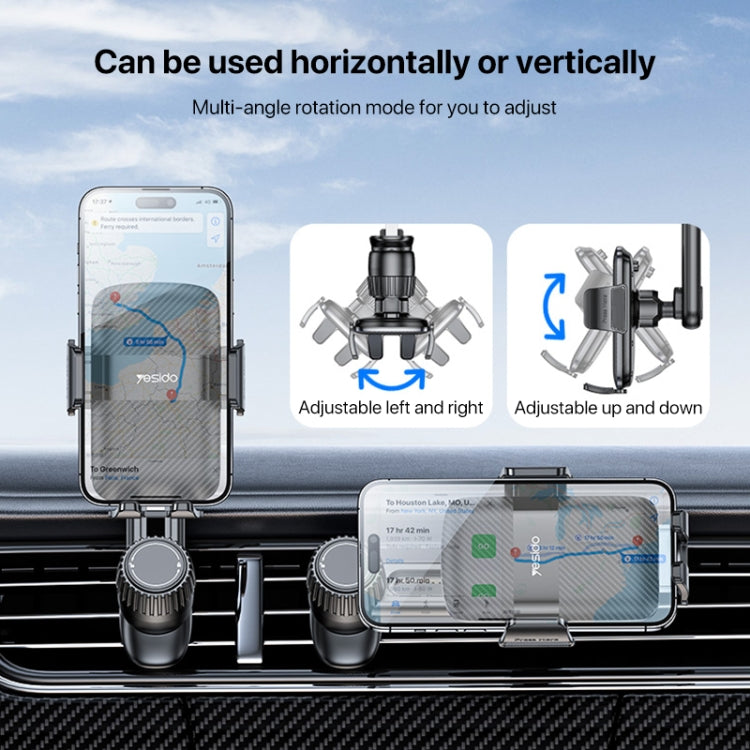 Yesido C242 Adjustable Car Air Vent Mechanical Phone Clip Holder - Universal Car Holders by Yesido | Online Shopping South Africa | PMC TechLife | Buy Now Pay Later Mobicred