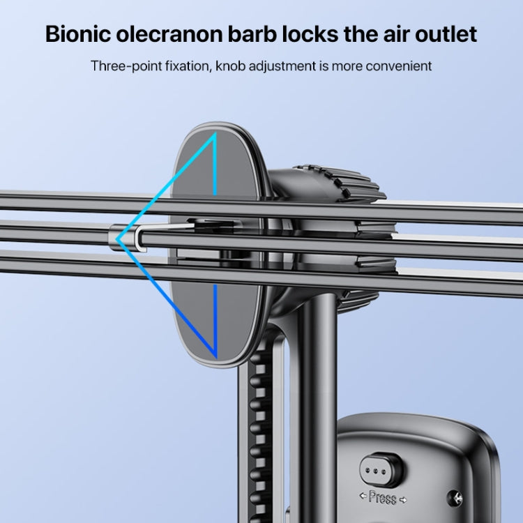 Yesido C242 Adjustable Car Air Vent Mechanical Phone Clip Holder - Universal Car Holders by Yesido | Online Shopping South Africa | PMC TechLife | Buy Now Pay Later Mobicred