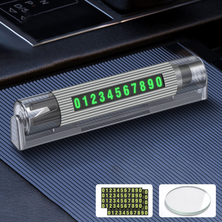 Car Multi-functional Emergency Safety Hammer Temporary Parking Dual Number Plate (Grey) - Emergency Hammer by PMC TechLife | Online Shopping South Africa | PMC TechLife | Buy Now Pay Later Mobicred