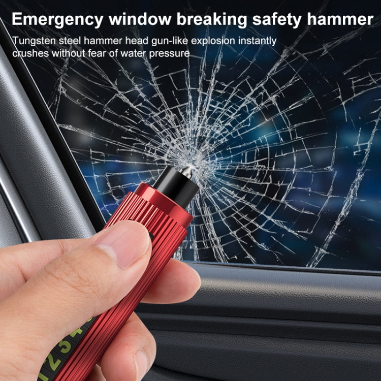 Car Multi-functional Emergency Safety Hammer Temporary Parking Dual Number Plate (Black) - Emergency Hammer by PMC TechLife | Online Shopping South Africa | PMC TechLife | Buy Now Pay Later Mobicred