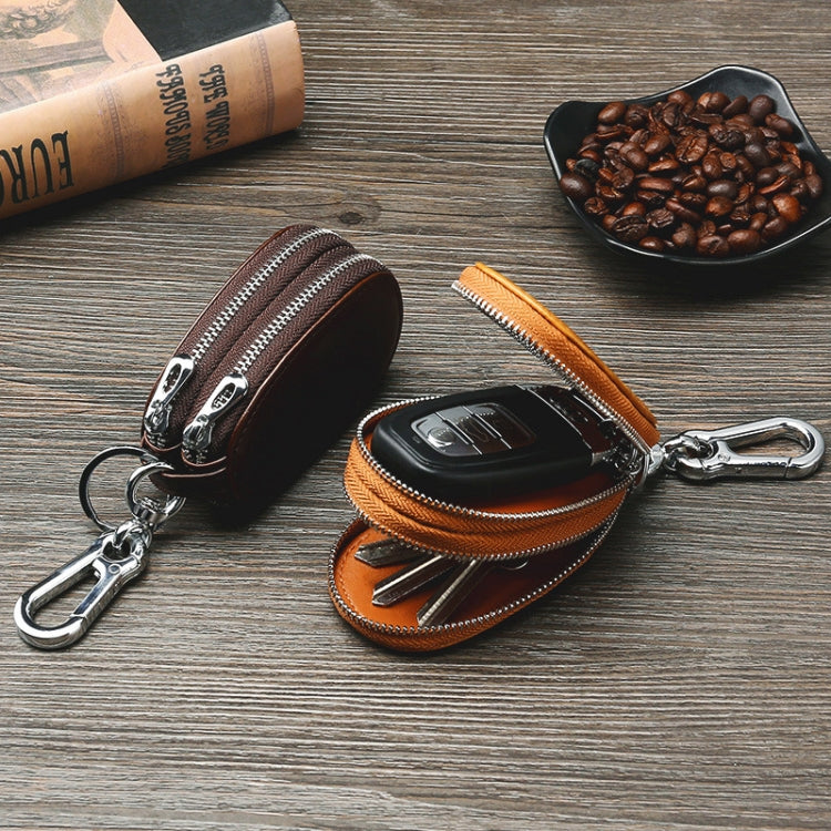 TP-9006 Double-deck Multi-function Car Key Bag(Coffee) - Car Key Cases by PMC TechLife | Online Shopping South Africa | PMC TechLife | Buy Now Pay Later Mobicred