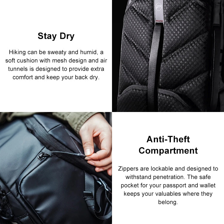 PGYTECH P-CB-020 2 in 1 Waterproof  Shockproof Outdoor Dual Shoulders Backpack + Single Shoulder Bag (Black) - free shipping - PMC TechLife - Order now!