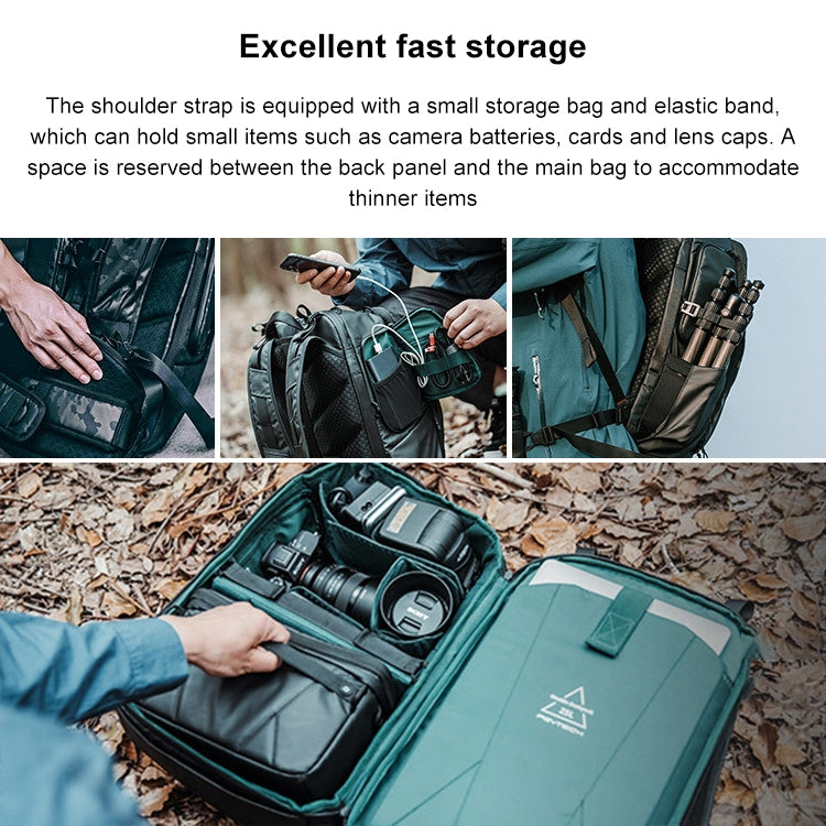 PGYTECH P-CB-020 2 in 1 Waterproof  Shockproof Outdoor Dual Shoulders Backpack + Single Shoulder Bag (Black) - free shipping - PMC TechLife - Order now!