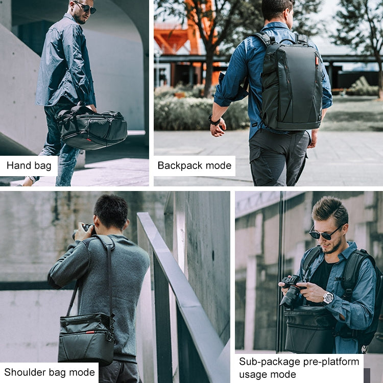 PGYTECH P-CB-020 2 in 1 Waterproof  Shockproof Outdoor Dual Shoulders Backpack + Single Shoulder Bag (Black) - free shipping - PMC TechLife - Order now!