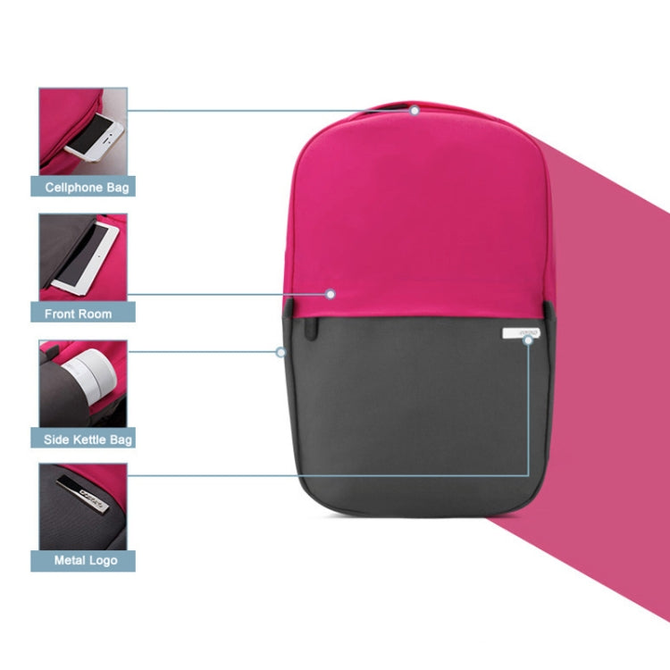 POFOKO XY Series 13.3 inch Fashion Color Matching Multi-functional Backpack Computer Bag, Size: S (Rose Red) - free shipping - PMC TechLife - Order now!