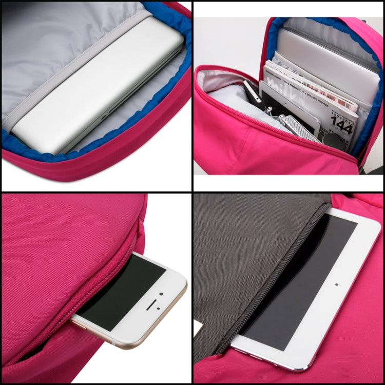 POFOKO XY Series 13.3 inch Fashion Color Matching Multi-functional Backpack Computer Bag, Size: S (Rose Red) - free shipping - PMC TechLife - Order now!