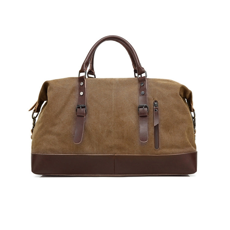 AUGUR 2012 Portable Casual Canvas Travel Handbag Baggage Shoulder Crossby Bag(Coffee) - Handbags by AUGUR | Online Shopping South Africa | PMC TechLife | Buy Now Pay Later Mobicred