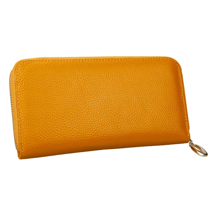 906 Antimagnetic RFID Litchi Texture Women Large Capacity Hand Wallet Purse Phone Bag with Card Slots(Yellow) - free shipping - PMC Jewellery - Order now!