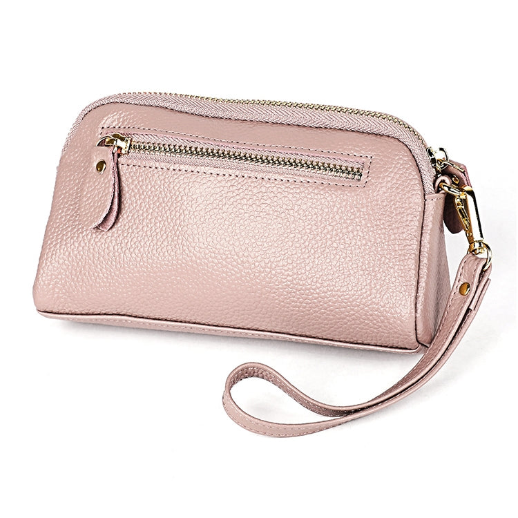 2026 Multifunctional Litchi Texture Women Large Capacity Hand Wallet Shell bag with Card Slots(Light Pink) - free shipping - PMC Jewellery - Order now!
