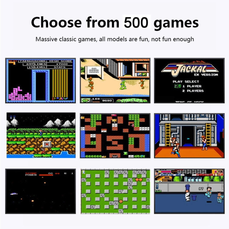 MK500 Macaron Mini Retro Classic Handheld Game Console for Kids Built-in 500 Games, Support AV Output(Grey) - free shipping - PMC TechLife - Order now!