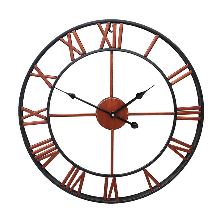50cm Retro Living Room Iron Round Roman Numeral Mute Decorative Wall Clock (Bronze) - Wall Clock by PMc TechLife | Online Shopping South Africa | PMc TechLife | Buy Now Pay Later Mobicred