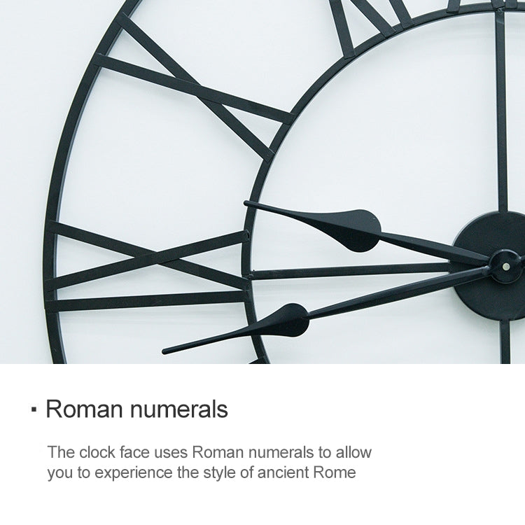 60cm Retro Living Room Iron Round Roman Numeral Mute Decorative Wall Clock (Bronze) - Wall Clock by PMc TechLife | Online Shopping South Africa | PMc TechLife | Buy Now Pay Later Mobicred
