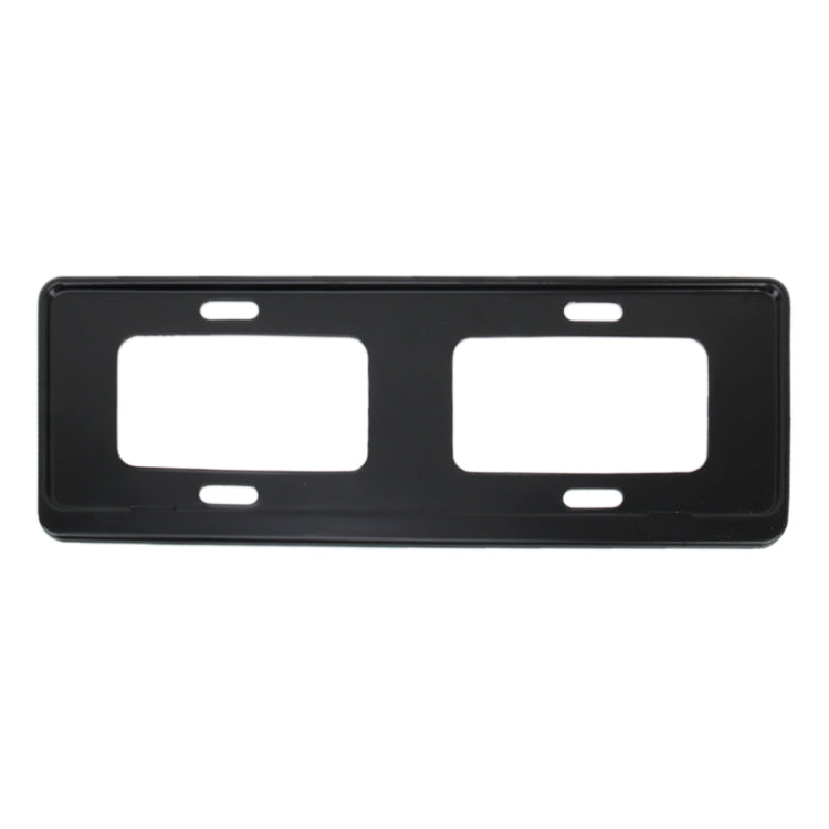 2 PCS Car License Plate Frames Stainless Steel License Plate Frame(Black) - License Plate Covers & Frames by PMC TechLife | Online Shopping South Africa | PMC TechLife | Buy Now Pay Later Mobicred