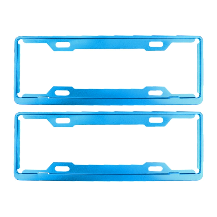 2 PCS Car License Plate Frames Car Styling License Plate Frame Aluminum Alloy Universal License Plate Holder Car Accessories(Blue) - License Plate Covers & Frames by PMC TechLife | Online Shopping South Africa | PMC TechLife | Buy Now Pay Later Mobicred