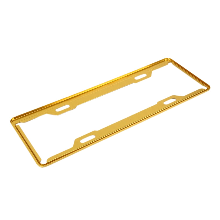2 PCS Car License Plate Frames Car Styling License Plate Frame Aluminum Alloy Universal License Plate Holder Car Accessories(Yellow) - License Plate Covers & Frames by PMC TechLife | Online Shopping South Africa | PMC TechLife | Buy Now Pay Later Mobicred