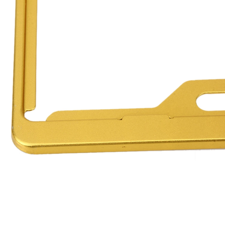 2 PCS Car License Plate Frames Car Styling License Plate Frame Aluminum Alloy Universal License Plate Holder Car Accessories(Yellow) - License Plate Covers & Frames by PMC TechLife | Online Shopping South Africa | PMC TechLife | Buy Now Pay Later Mobicred