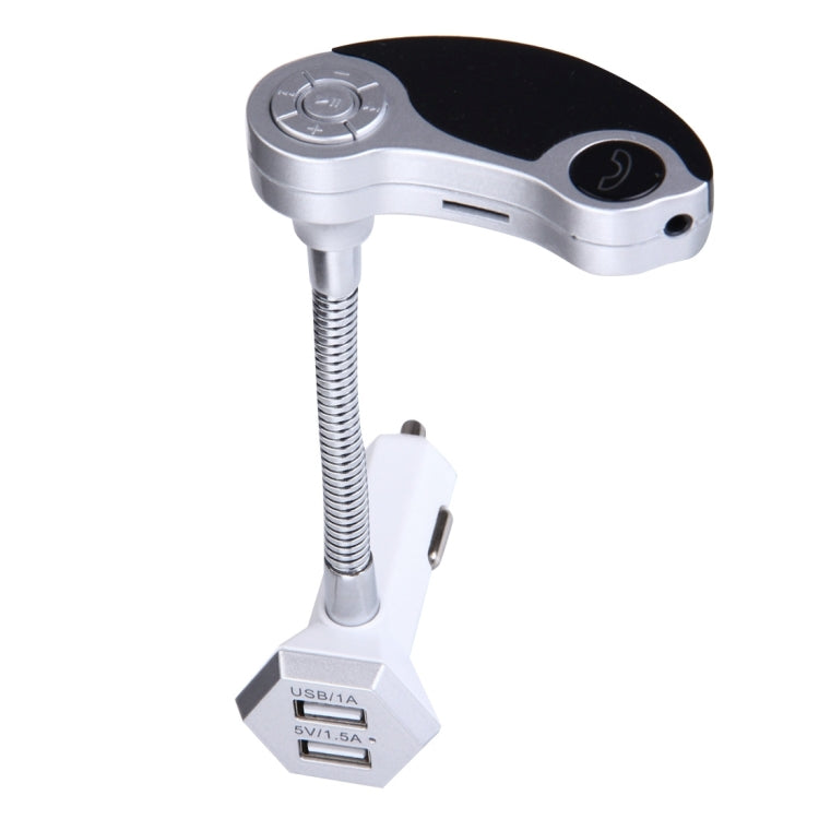 GT86 Dual USB Charger Car Bluetooth FM Transmitter Kit, Support LCD Display / TF Card Music Play / Hands-free(Silver) - Bluetooth Car Kits by PMC TechLife | Online Shopping South Africa | PMC TechLife | Buy Now Pay Later Mobicred