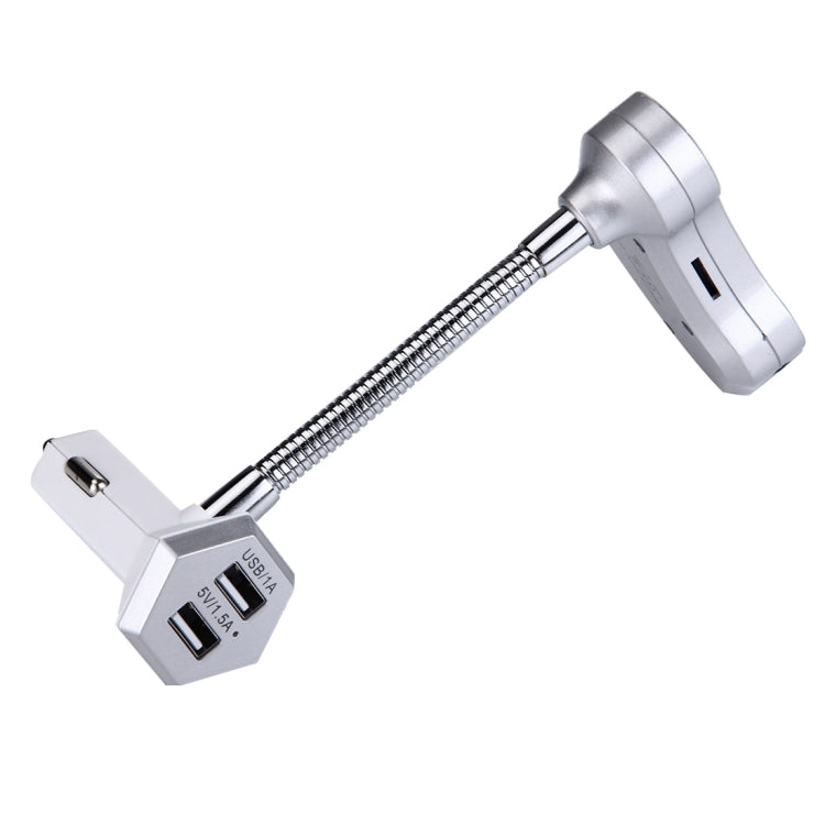 GT86 Dual USB Charger Car Bluetooth FM Transmitter Kit, Support LCD Display / TF Card Music Play / Hands-free(Silver) - Bluetooth Car Kits by PMC TechLife | Online Shopping South Africa | PMC TechLife | Buy Now Pay Later Mobicred