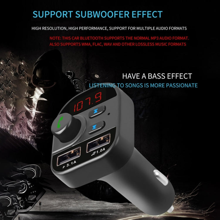 805E Dual USB Charging Bluetooth FM Transmitter MP3 Music Player Car Kit, Support Hands-Free Call  & Read TF Card / U Disk Music(Black) - Bluetooth Car Kits by PMC TechLife | Online Shopping South Africa | PMC TechLife | Buy Now Pay Later Mobicred