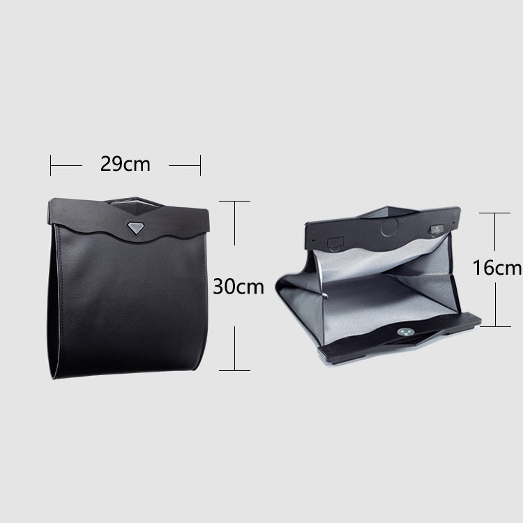 Car Multifunctional LED Design Hanging Folding Garbage Bin Storage Box (Khaki) - Stowing Tidying by PMC TechLife | Online Shopping South Africa | PMC TechLife | Buy Now Pay Later Mobicred
