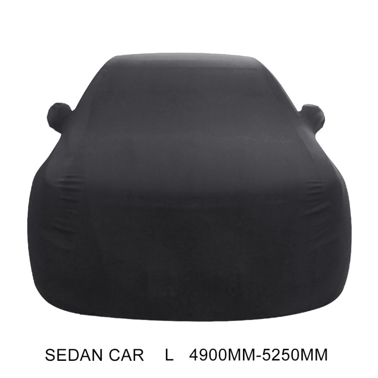 Anti-Dust Anti-UV Heat-insulating Elastic Force Cotton Car Cover for Sedan Car, Size: L, 4.9m~5.25m (Black) - PE Material by PMC TechLife | Online Shopping South Africa | PMC TechLife | Buy Now Pay Later Mobicred
