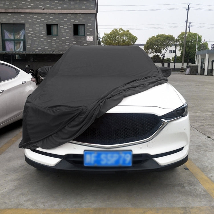 Anti-Dust Anti-UV Heat-insulating Elastic Force Cotton Car Cover for Sedan Car, Size: L, 4.9m~5.25m (Black) - PE Material by PMC TechLife | Online Shopping South Africa | PMC TechLife | Buy Now Pay Later Mobicred