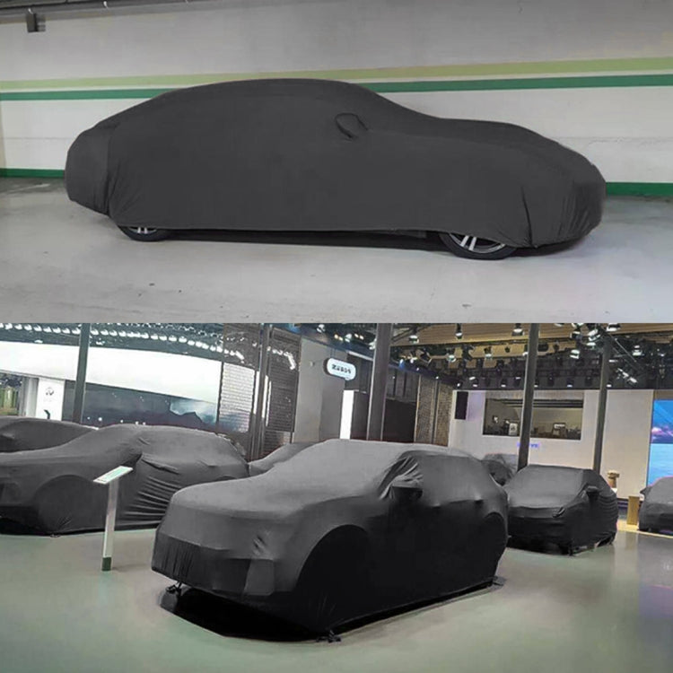 Anti-Dust Anti-UV Heat-insulating Elastic Force Cotton Car Cover for SUV, Size: L, 4.78m~5.04m(Black) - PE Material by PMC TechLife | Online Shopping South Africa | PMC TechLife | Buy Now Pay Later Mobicred