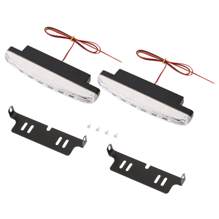 1 Pair DC9-16V 2W 120LM 7000K 8 SMD-5050-LEDs Circular Car DRL&Turn Light - Running Lights by PMC TechLife | Online Shopping South Africa | PMC TechLife | Buy Now Pay Later Mobicred