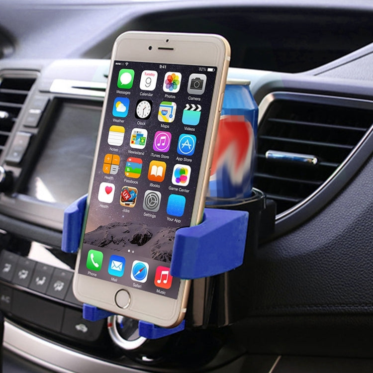 SHUNWEI SD-1027 Car Auto Multi-functional ABS Air Vent Drink Holder Bottle Cup Holder Phone Holder Mobile Mount (Blue) - Car Drink Holders by SHUNWEI | Online Shopping South Africa | PMC TechLife | Buy Now Pay Later Mobicred