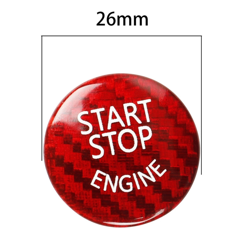 Car Carbon Fiber Engine Start Button Decoration Cover Trim for BMW E Chassis(Red) - Decoration Rings by PMC TechLife | Online Shopping South Africa | PMC TechLife | Buy Now Pay Later Mobicred