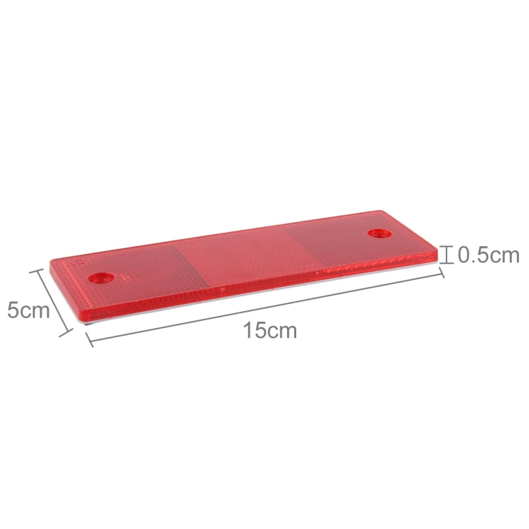 10 PCS Car Rear Bumper Warning Plastic Reflector and Sign(Red) - Reflective Material by PMC TechLife | Online Shopping South Africa | PMC TechLife | Buy Now Pay Later Mobicred