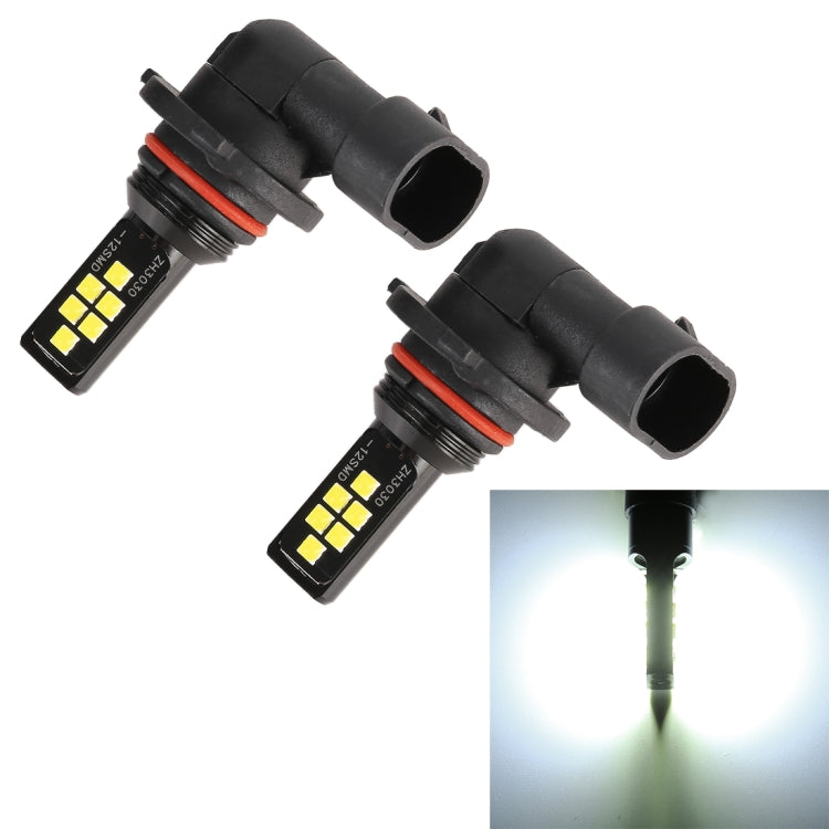 2 PCS 9006 DC9-16V / 3.5W / 6000K / 320LM Car Auto Fog Light 12LEDs SMD-ZH3030 Lamps, with Constant Current(White Light) - Fog / Driving Lights by PMC TechLife | Online Shopping South Africa | PMC TechLife | Buy Now Pay Later Mobicred