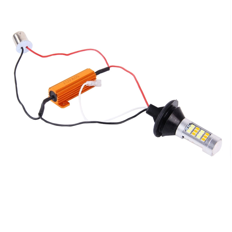 2 PCS 1156/BA15S/BAU15S 10W 1000 LM 6000K White + Yellow Light DRL&Turn Light with 42 SMD-2835-LED Lamp���DC 12-24V - Arrow Turn Lights by PMC TechLife | Online Shopping South Africa | PMC TechLife | Buy Now Pay Later Mobicred